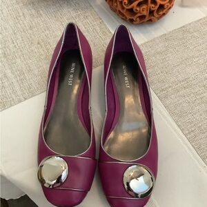 Nine West Purple Women's Shoes with Silver Accents